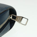 LOUIS VUITTON Taiga Zippy XL Wallet Blue Marine M44276 LV Auth 51249-8