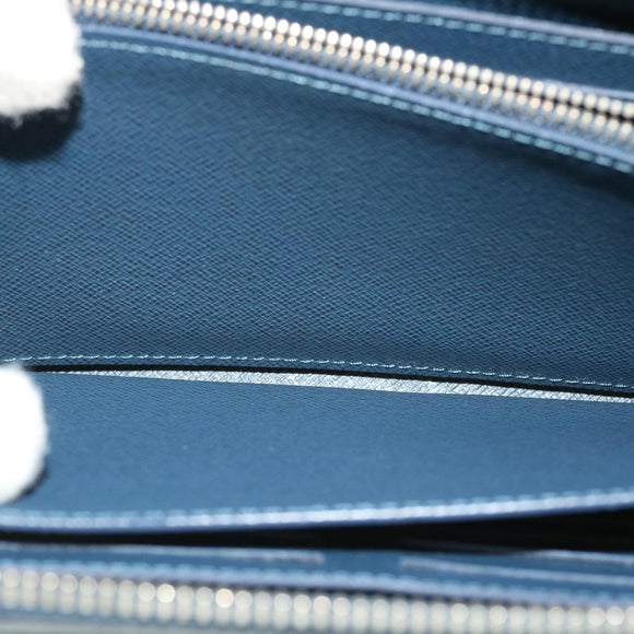 LOUIS VUITTON Taiga Zippy XL Geldbörse Blue Marine M44276 LV Auth 51249
