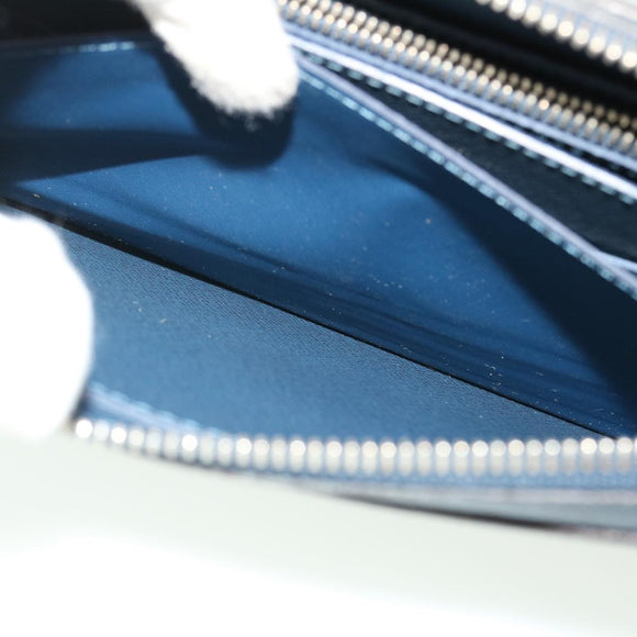 LOUIS VUITTON Taiga Zippy XL Geldbörse Blue Marine M44276 LV Auth 51249