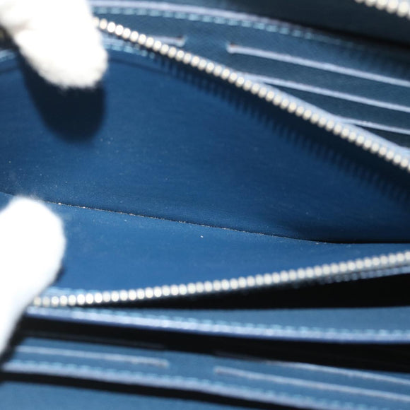 LOUIS VUITTON Taiga Zippy XL Geldbörse Blue Marine M44276 LV Auth 51249