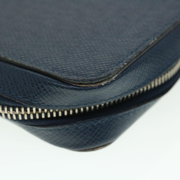 LOUIS VUITTON Taiga Zippy XL Geldbörse Blue Marine M44276 LV Auth 51249