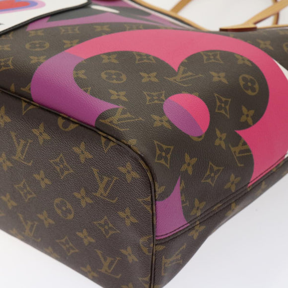 LOUIS VUITTON Monogram Game On Neverfull MM Tote Bag M57452 LV Auth 51264S