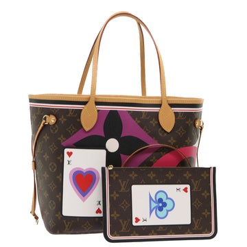 LOUIS VUITTON Monogram Game On Neverfull MM Tote Bag M57452 LV Auth 51264S