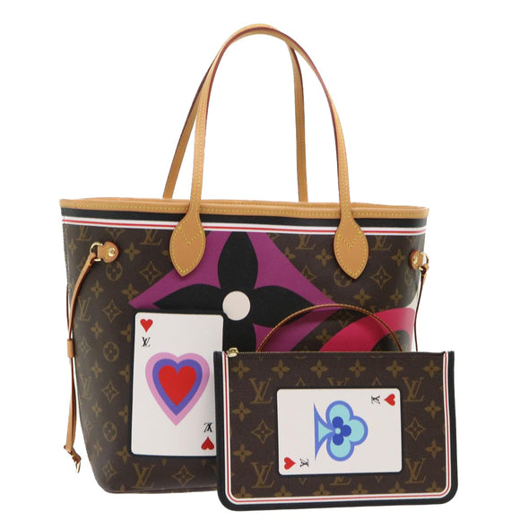 LOUIS VUITTON Monogram Game On Neverfull MM Tote Bag M57452 LV Auth 51264S