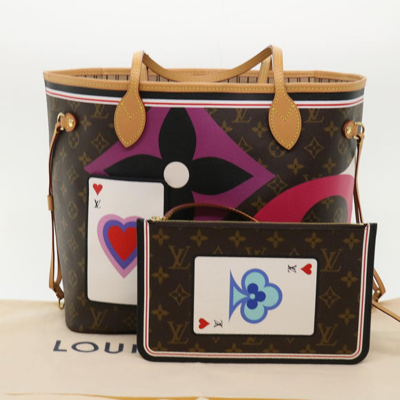 LOUIS VUITTON Monogram Game On Neverfull MM Tote Bag M57452 LV Auth 51264S