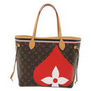 LOUIS VUITTON Monogram Game On Neverfull MM Tote Bag M57452 LV Auth 51264S-2