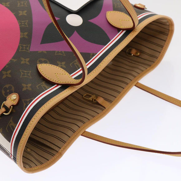 LOUIS VUITTON Monogram Game On Neverfull MM Tote Bag M57452 LV Auth 51264S