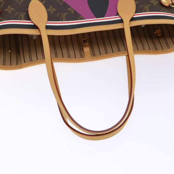 LOUIS VUITTON Monogram Game On Neverfull MM Tote Bag M57452 LV Auth 51264S