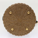 Christian Dior Basket Bag Trotter Canvas Shoulder Bag Rattan Blue Auth 51270SAV-5