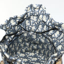 Christian Dior Basket Bag Trotter Canvas Shoulder Bag Rattan Blue Auth 51270AV-22