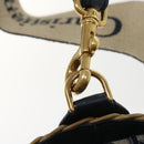 Christian Dior Basket Bag Trotter Canvas Shoulder Bag Rattan Blue Auth 51270AV-8