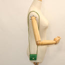 CHANEL Mini Matelasse Chain Pouch Shoulder Bag Satin Green Gold CC Auth 51271A-24