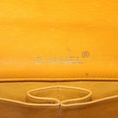 CHANEL Matelasse Turn Lock Chain Shoulder Bag Lamb Skin Orange CC Auth 51273A-20