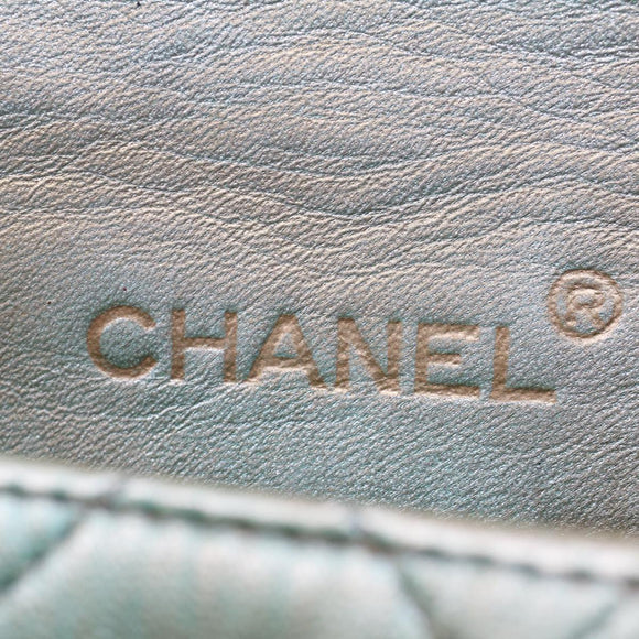 CHANEL Matelasse Turn Lock Chain Shoulder Bag Lamb Skin Gold CC Auth 51274SAM