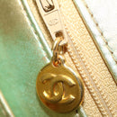 CHANEL Matelasse Turn Lock Chain Shoulder Bag Lamb Skin Gold CC Auth 51274SAM-22