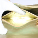 CHANEL Matelasse Turn Lock Chain Shoulder Bag Lamb Skin Gold CC Auth 51274A-21