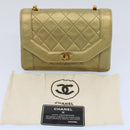 CHANEL Matelasse Turn Lock Chain Shoulder Bag Lamb Skin Gold CC Auth 51274SAM-12