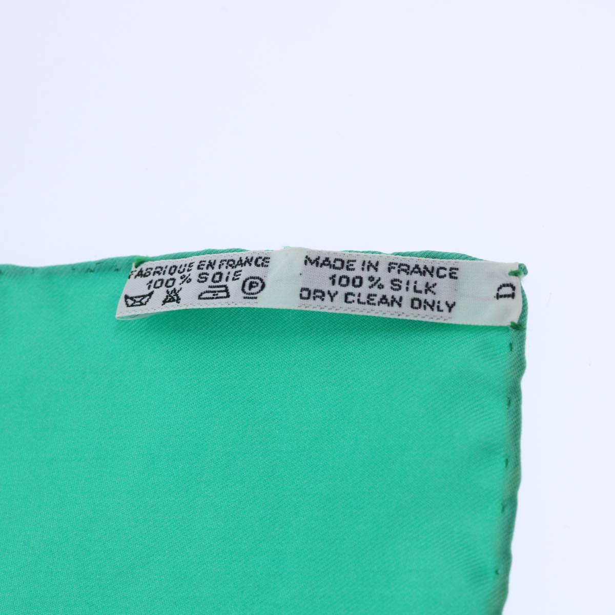 HERMES Carre 90 Vive le vent Scarf Silk Green Auth 51349