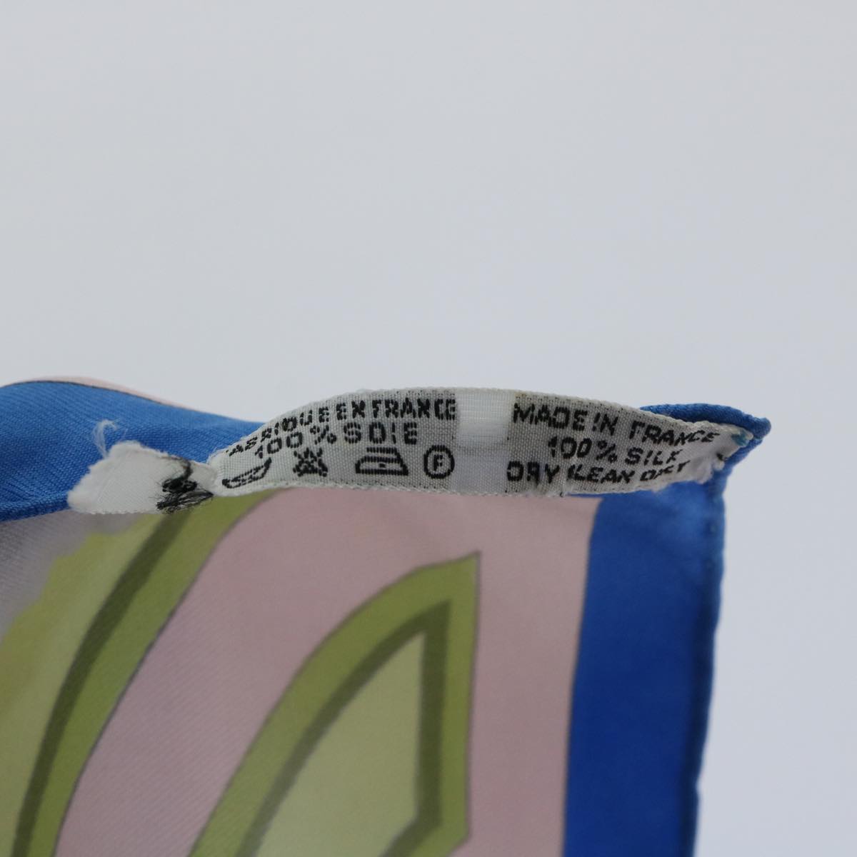 HERMES Carre 90 Tribord Scarf Silk Pink Blue Auth 51360