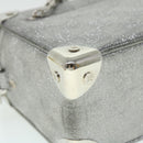 LOUIS VUITTON Damier Glitter Mini Soft Trunk Bag Silver M59726 LV Auth 51371V-18