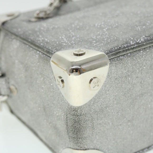 LOUIS VUITTON Damier Glitter Mini Soft Trunk Bag Silver M59726 LV Auth 51371V