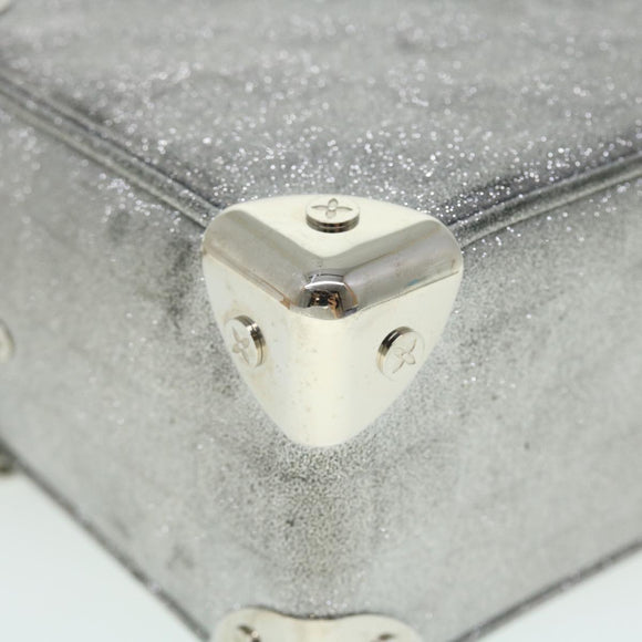 LOUIS VUITTON Damier Glitter Mini Soft Trunk Bag Silver M59726 LV Auth 51371AV