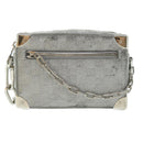 LOUIS VUITTON Damier Glitter Mini Soft Trunk Bag Silver M59726 LV Auth 51371V-13