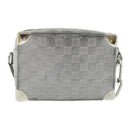 LOUIS VUITTON Damier Glitter Mini Soft Trunk Bag Silver M59726 LV Auth 51371V-2