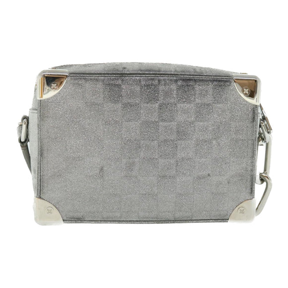 LOUIS VUITTON Damier Glitter Mini Soft Trunk Bag Silver M59726 LV Auth 51371V