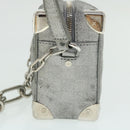 LOUIS VUITTON Damier Glitter Mini Soft Trunk Bag Silver M59726 LV Auth 51371V-3