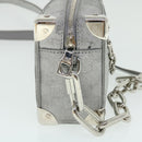 LOUIS VUITTON Damier Glitter Mini Soft Trunk Bag Silver M59726 LV Auth 51371V-4