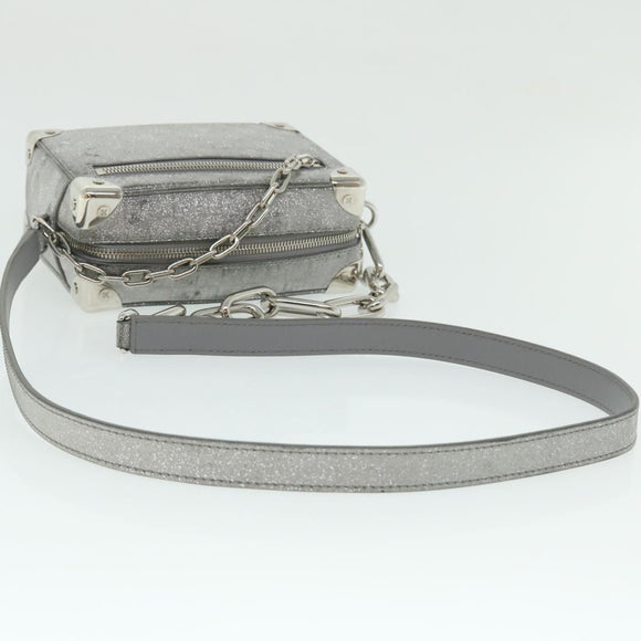 LOUIS VUITTON Damier Glitter Mini Soft Trunk Bag Silver M59726 LV Auth 51371AV