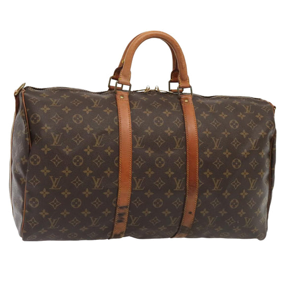 LOUIS VUITTON Monogram Keepall Bandouliere 50 Boston Bag M41416 LV Auth 51396