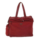 PRADA Boston Bag Nylon 2way Red Auth 51471-13