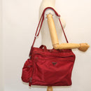 PRADA Boston Bag Nylon 2way Red Auth 51471-29