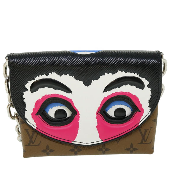 LOUIS VUITTON Reverse Pochette Kabuki Mask Bag Japan Only M43495 LV Auth 51543SM