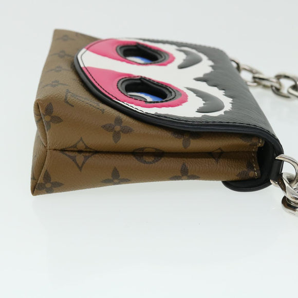 LOUIS VUITTON Reverse Pochette Kabuki Mask Bag Japan Only M43495 LV Auth 51543SM