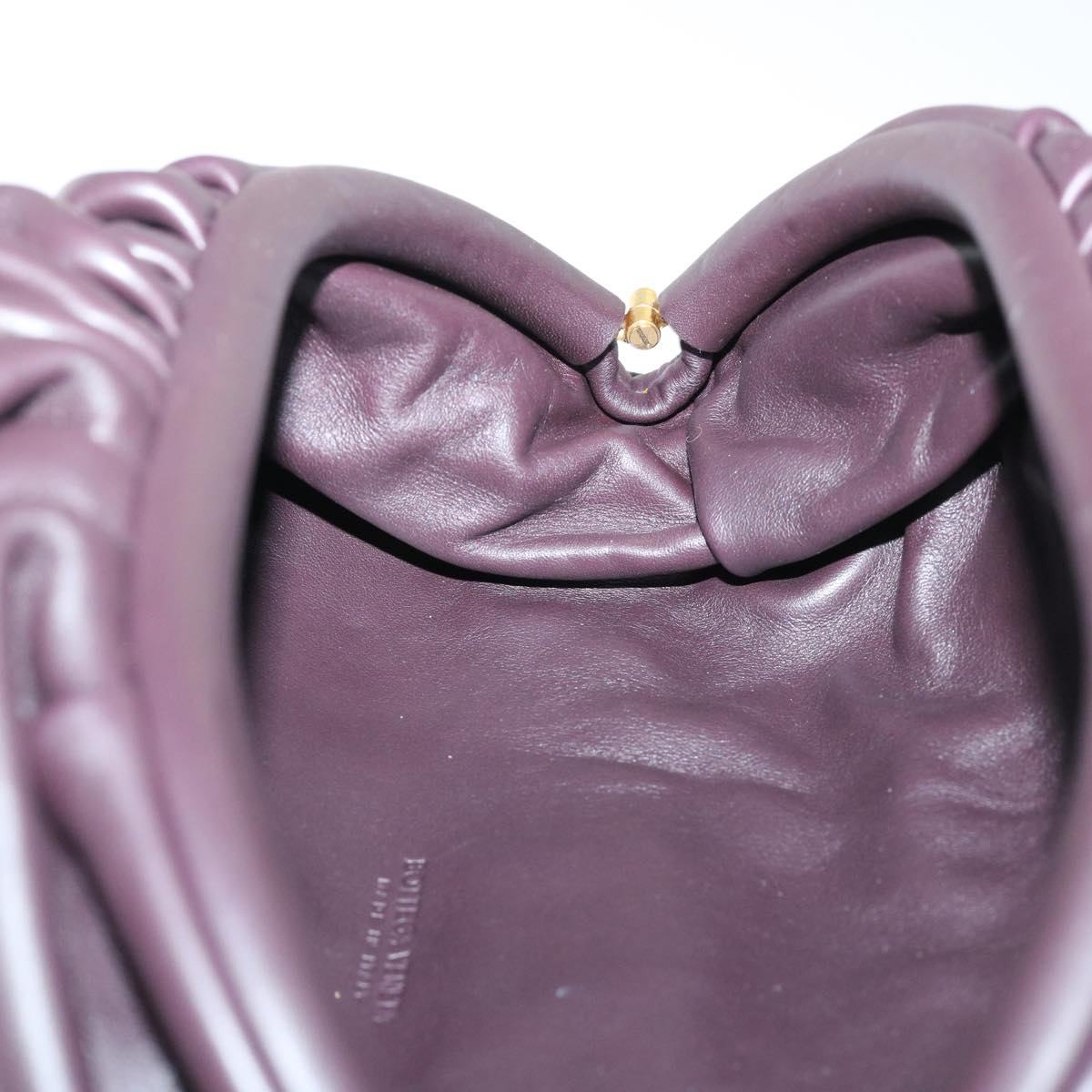 BOTTEGAVENETA Chain Shoulder Bag Leather Purple Auth 51665