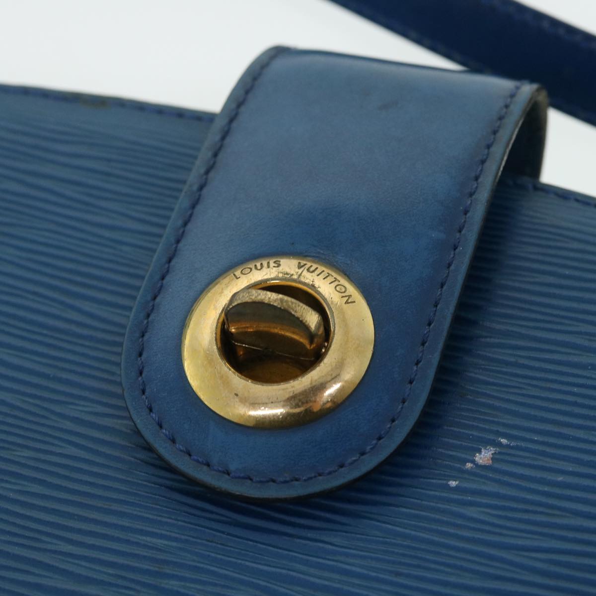 LOUIS VUITTON Epi Capucines Shoulder Bag Blue M52345 LV Auth 51782