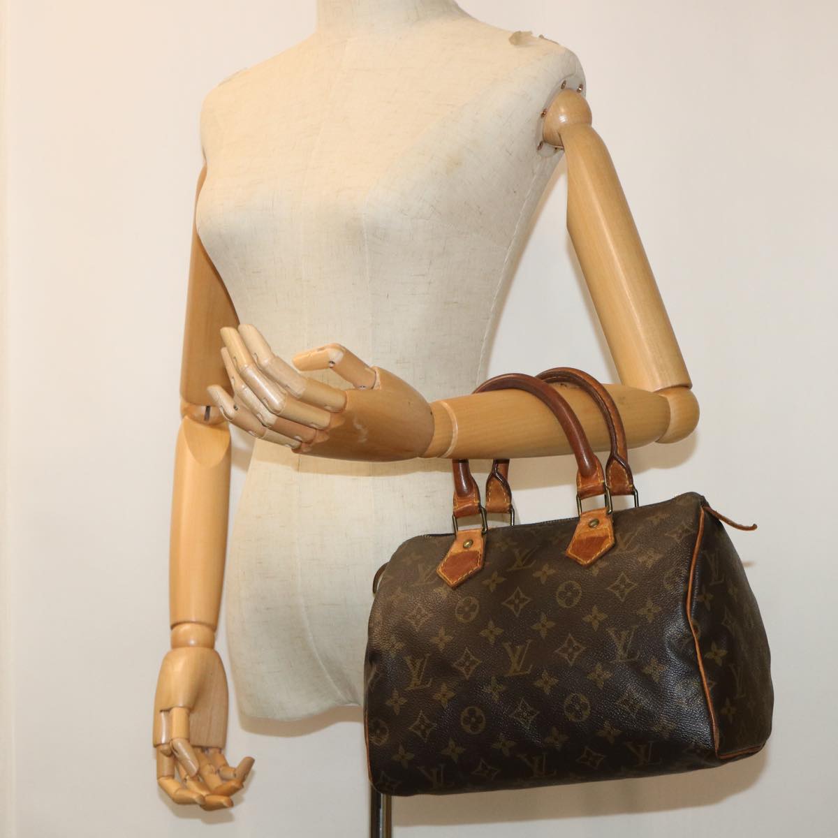 LOUIS VUITTON Monogram Speedy 25 Hand Bag M41528 LV Auth 51801