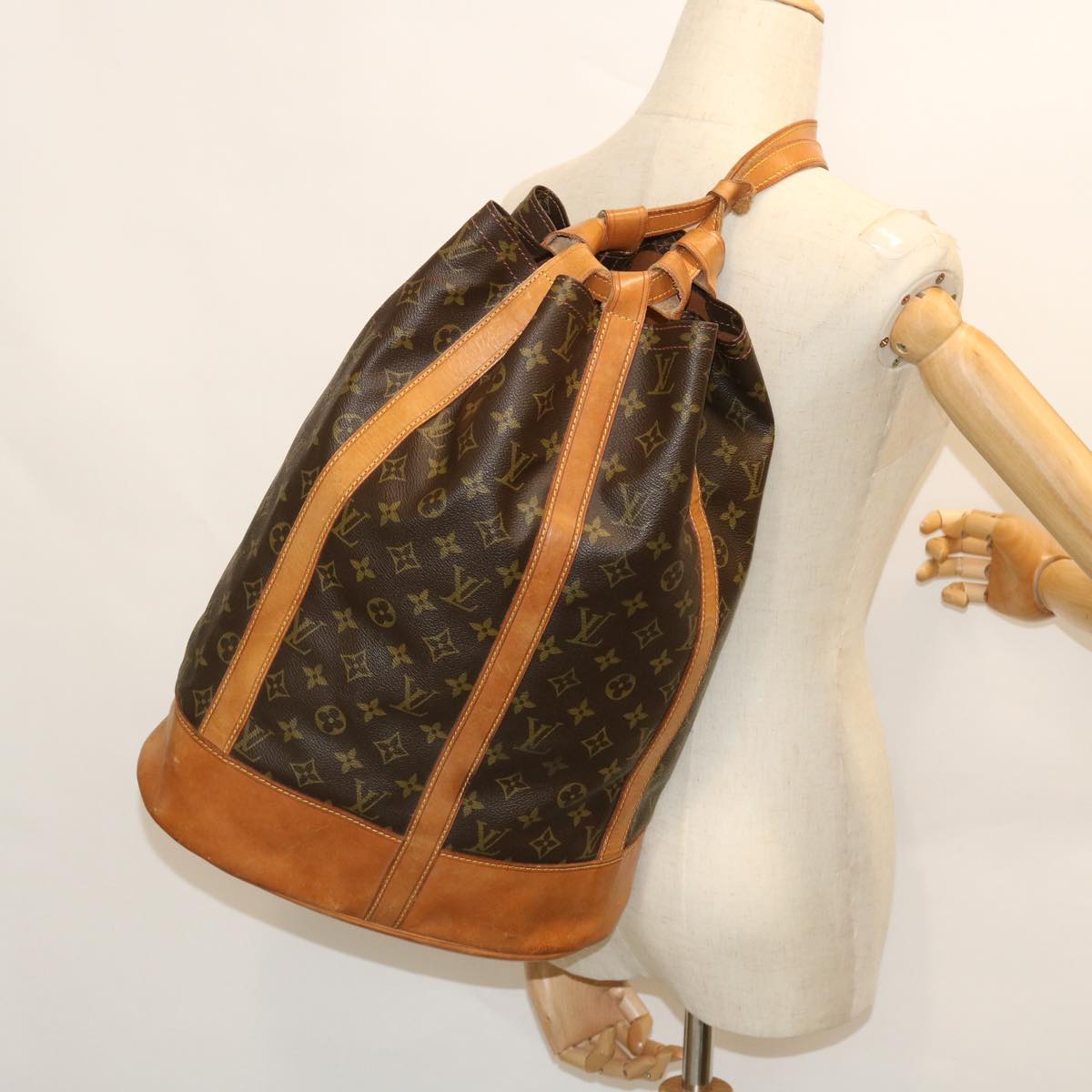 LOUIS VUITTON Monogram Randonnee GM Shoulder Bag Vintage M42244 LV Auth 51813