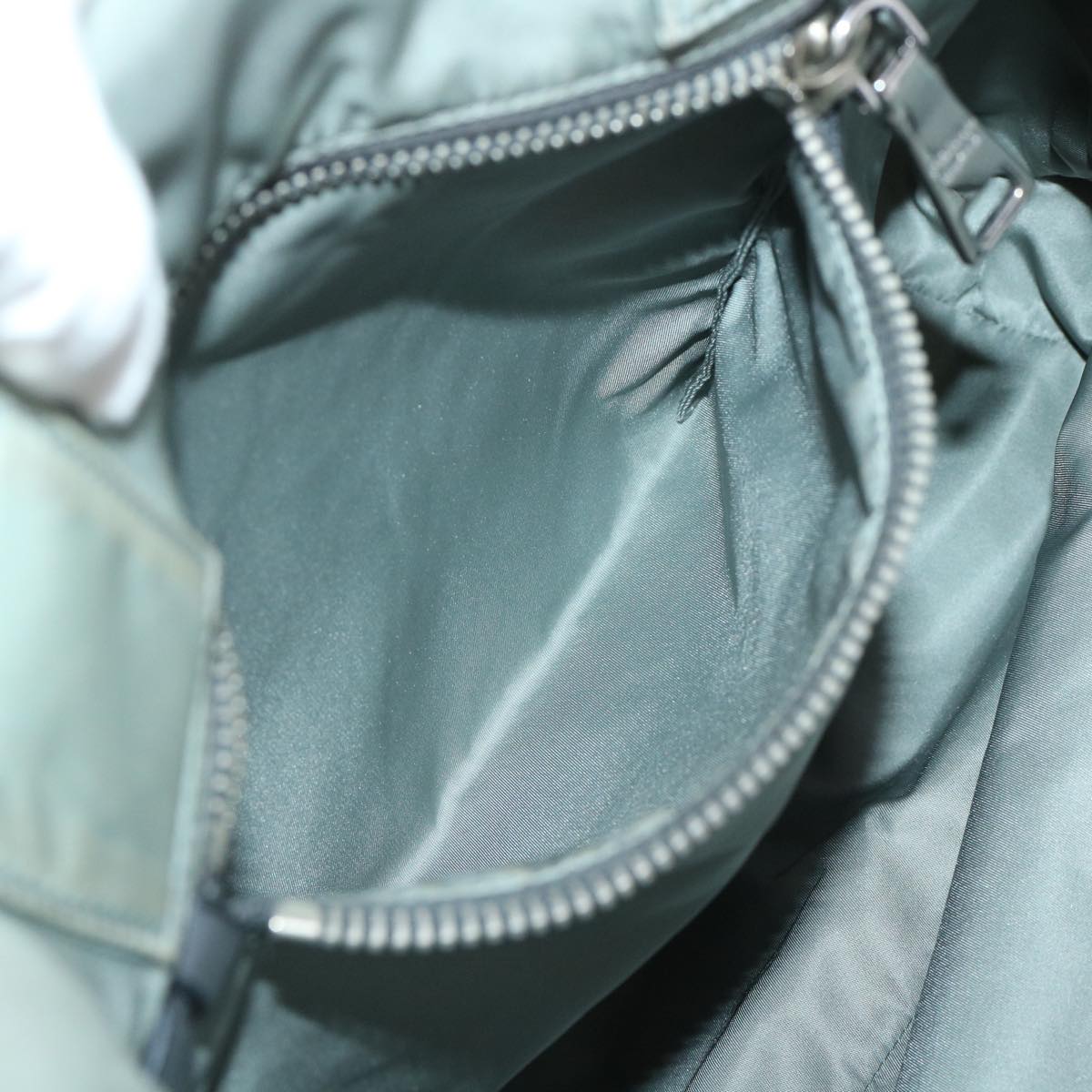 PRADA Reversible Tote Bag Nylon Khaki Auth 51827