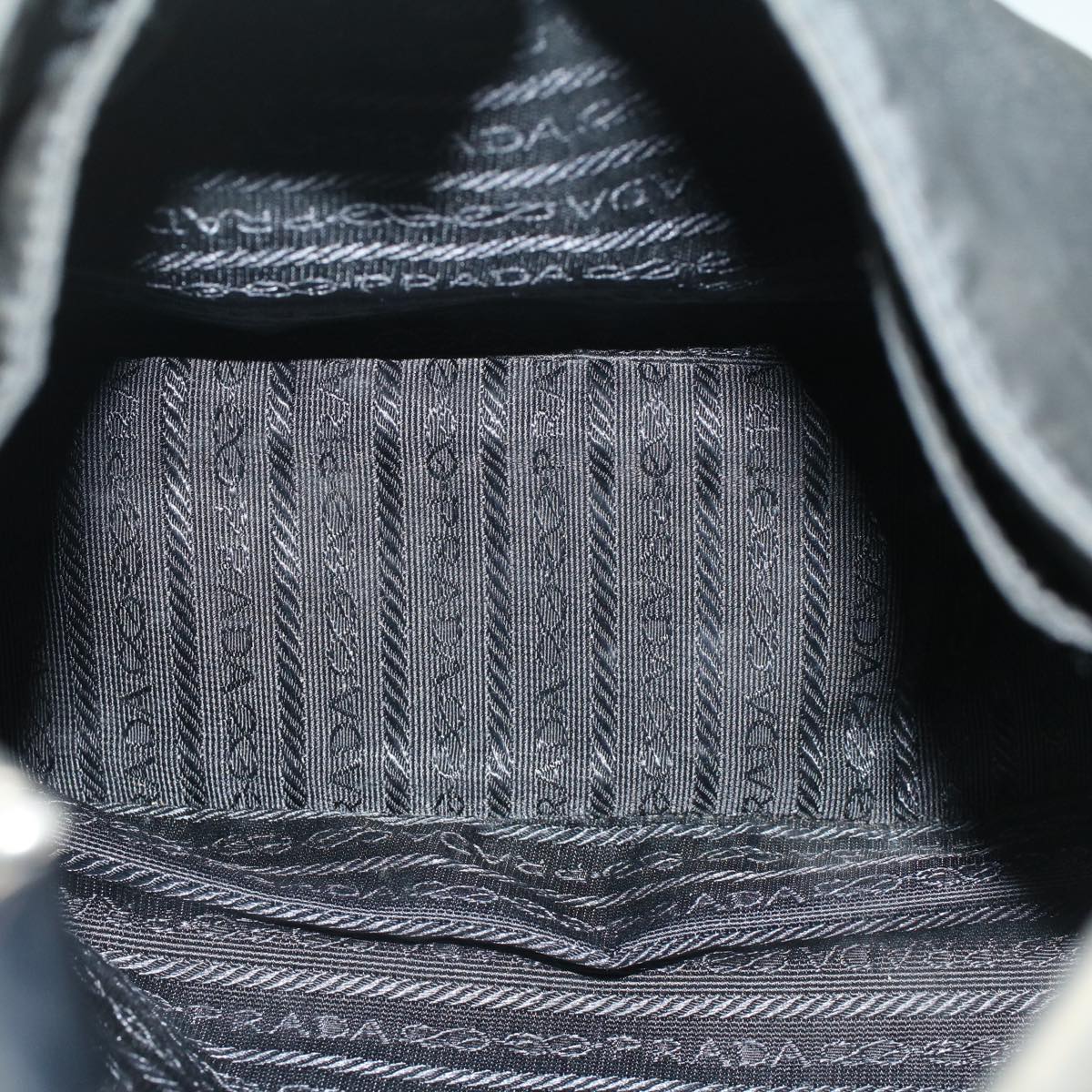 PRADA Hand Bag Nylon Black Auth 51828