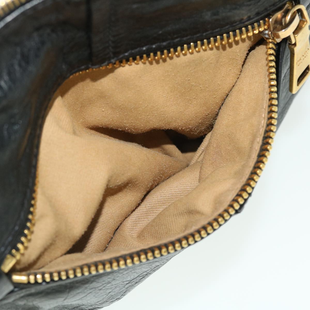 PRADA Hand Bag Leather Black Auth 51834