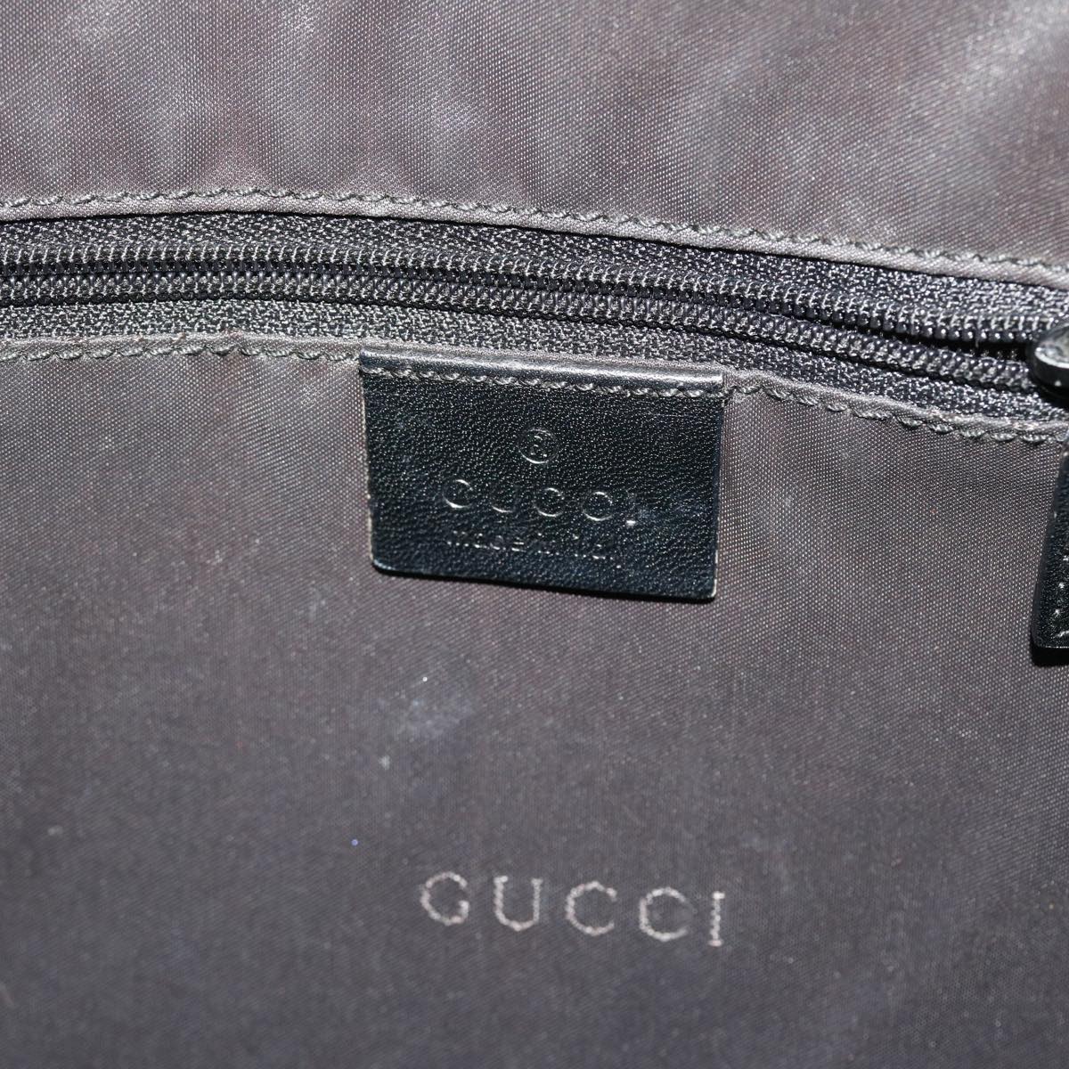 GUCCI Bamboo Shoulder Bag Nylon 2way Black Auth 51852