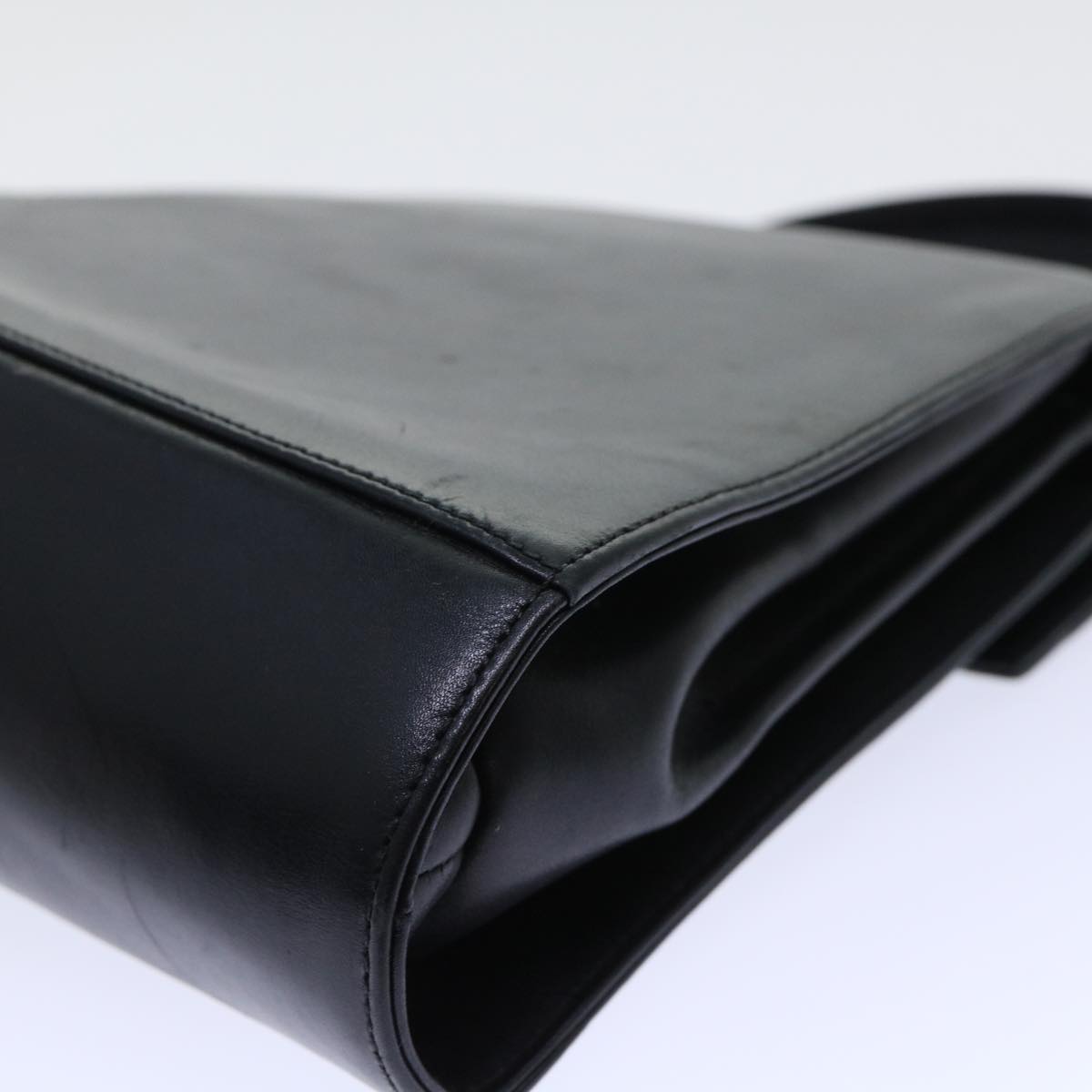 Salvatore Ferragamo Gancini Hand Bag Leather 2way Black Auth 51881
