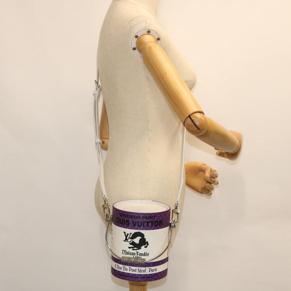 LOUIS VUITTON LV Painted Can Schoudertas PVC Leer Paars M81590 Auth 51895SM