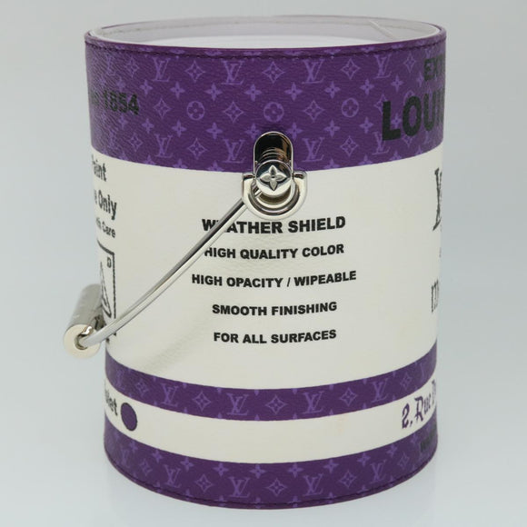 LOUIS VUITTON LV Painted Can Schoudertas PVC Leer Paars M81590 Auth 51895SM