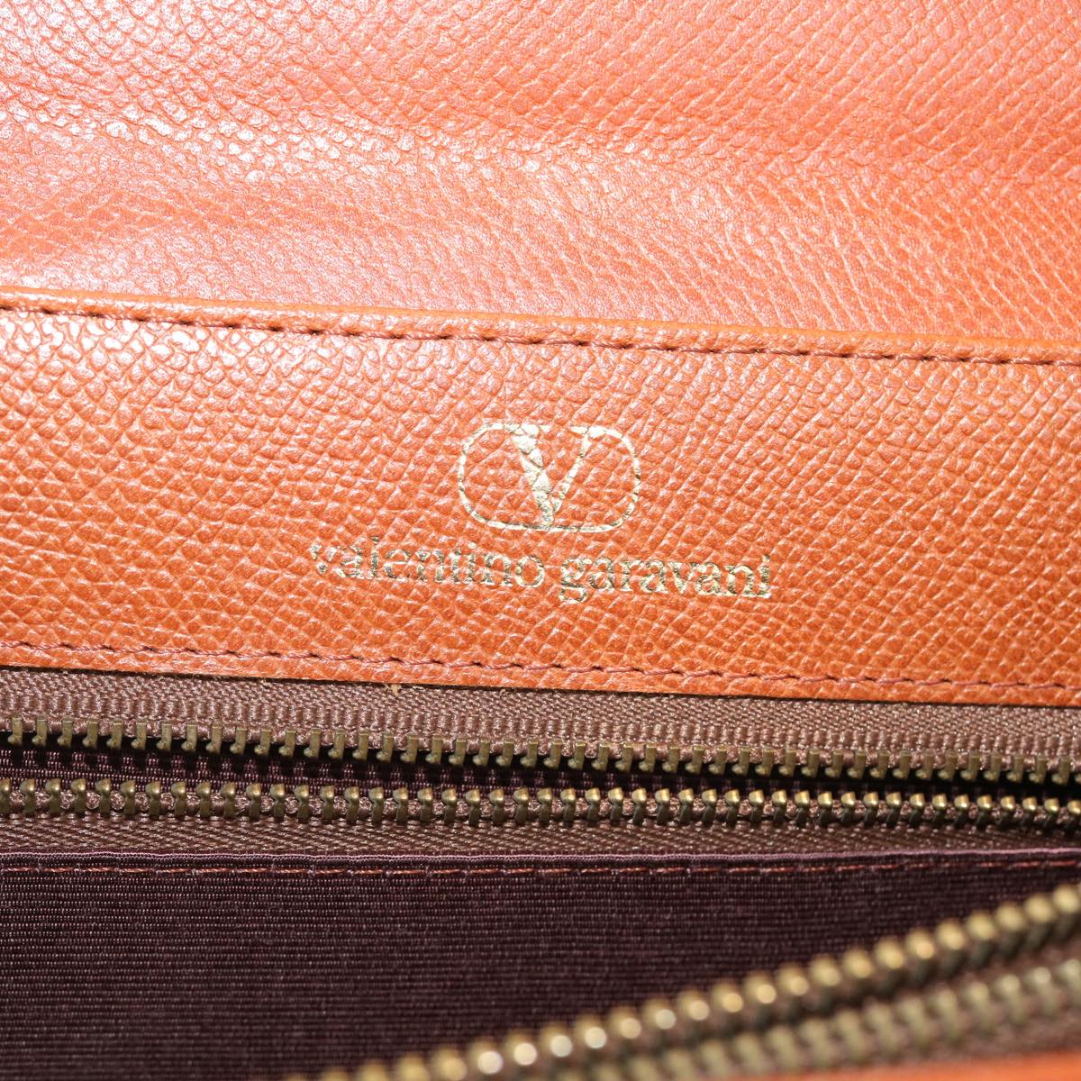 VALENTINO Hand Bag Leather 2way Brown Auth 52014