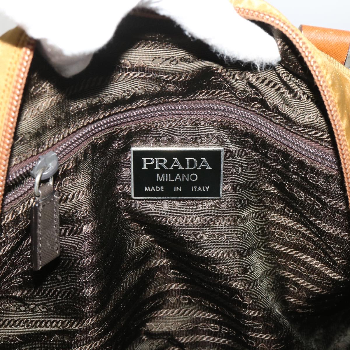 PRADA Boston Bag Nylon 2way Brown Auth 52017